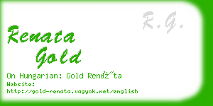 renata gold business card